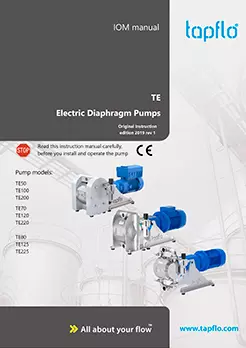 IOM Manual TE Electric diaphragm pumps