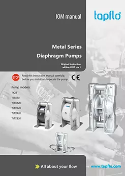 Tapflo Manual Metal series diaphragm pumps