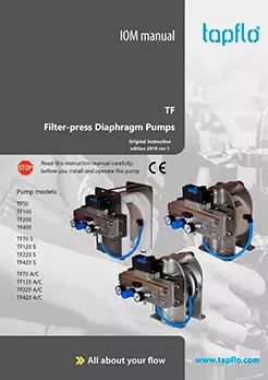Tapflo Manual TF filterpress diaphragm pumps